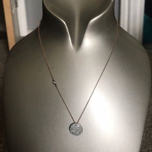 NWT MICHAEL KORS ROSE GOLD CHAIN CRYSTAL NECKLACE